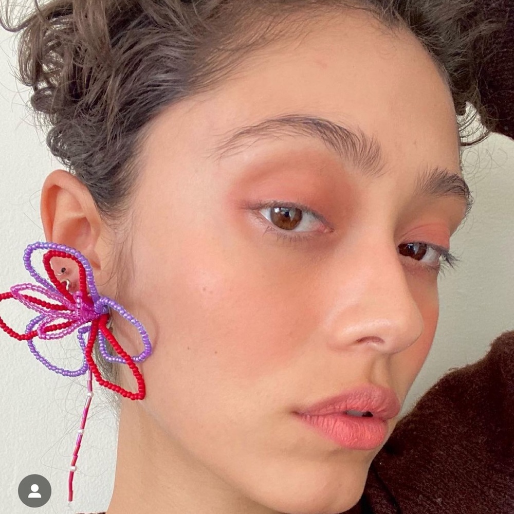 Handmade beaded clip-on earrings from 1concept